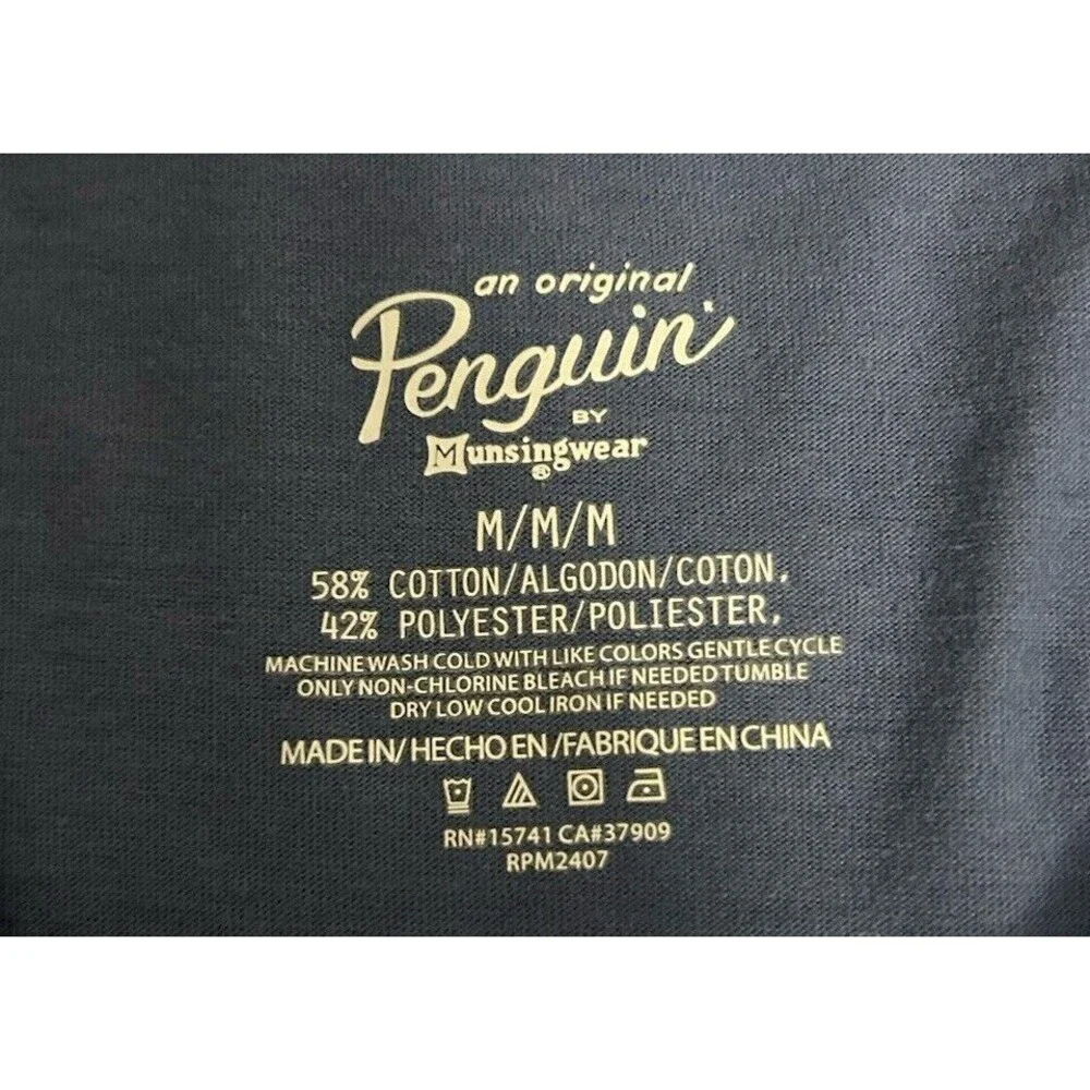 Original Penguin By Munsingwear Men's Medium Blue Cheeseburger Pocket T Shirt